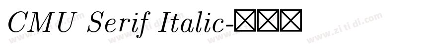 CMU Serif Italic字体转换